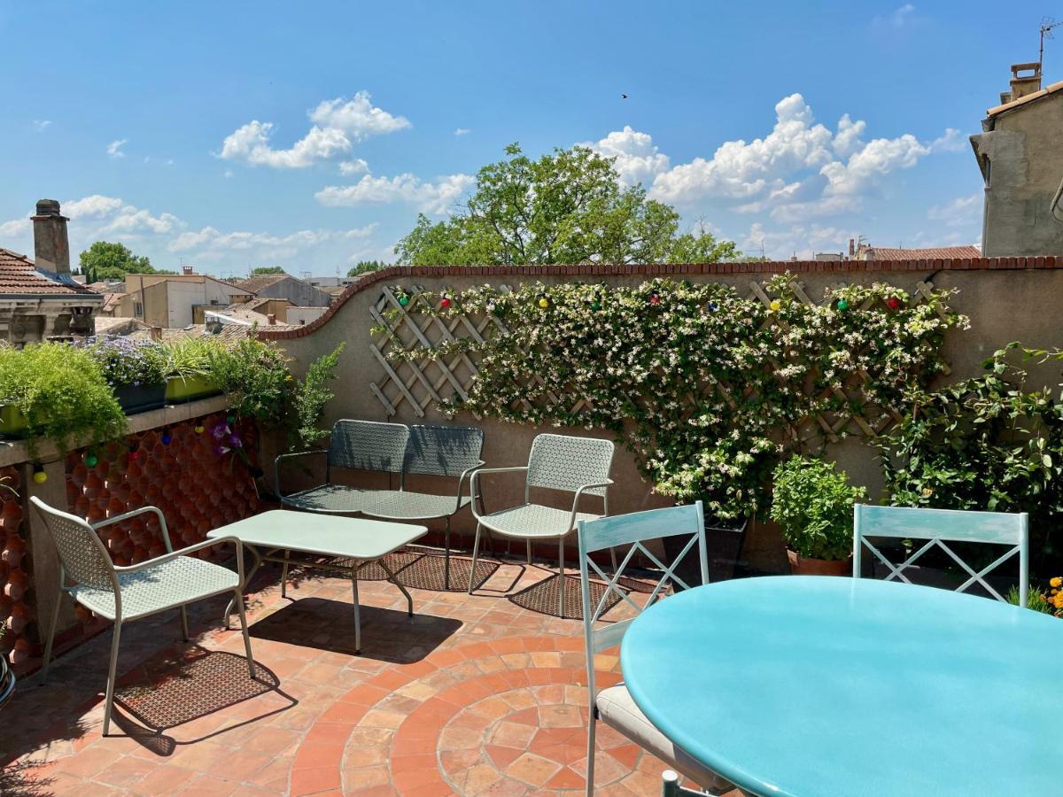 아비뇽 L'Atypique - T3 Grande Terrasse, Bbq Vue Et Cheminee 아파트 외부 사진